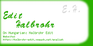 edit halbrohr business card